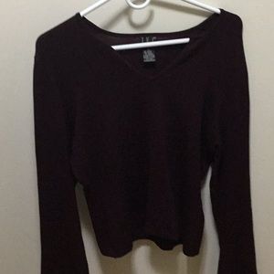 Petite M.  Ptp 17”  L20. The color is burgundy